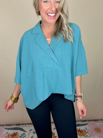 Hudson Teal Top