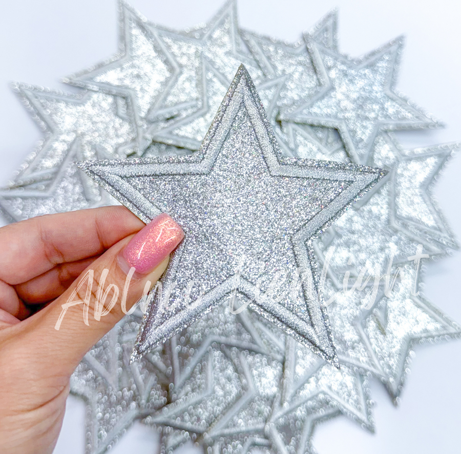 3” Star SILVER Patch