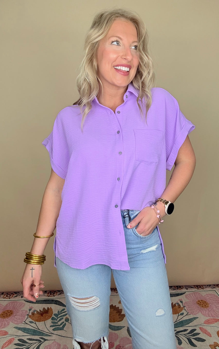 Lizzie Lavender Top