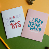I Like Your Face Funny Anniversary Galentine's Day Card